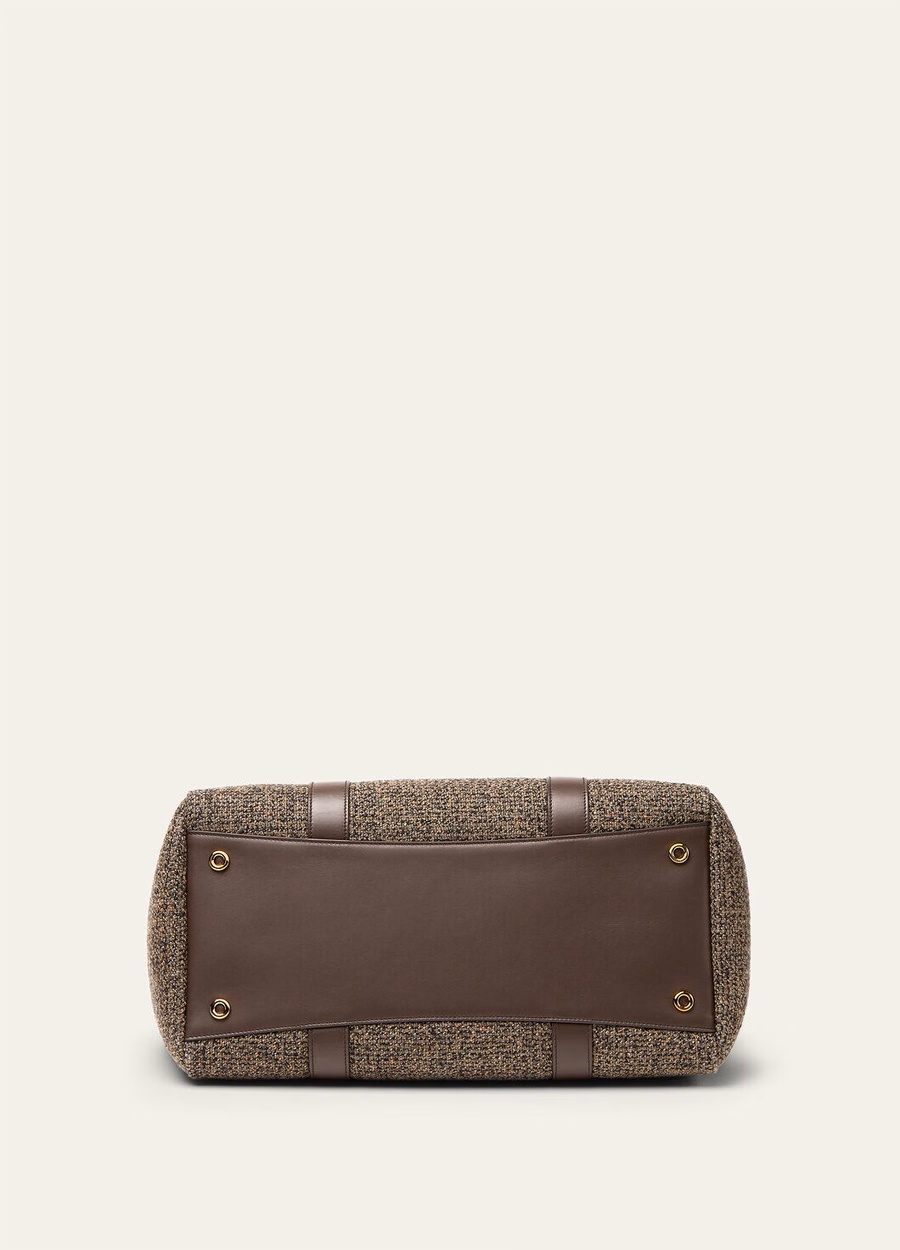 Loom Bag L37 Silk Wool Cashmere Warm Brown/Dark Chocolate/Liquorice/Sun Gold