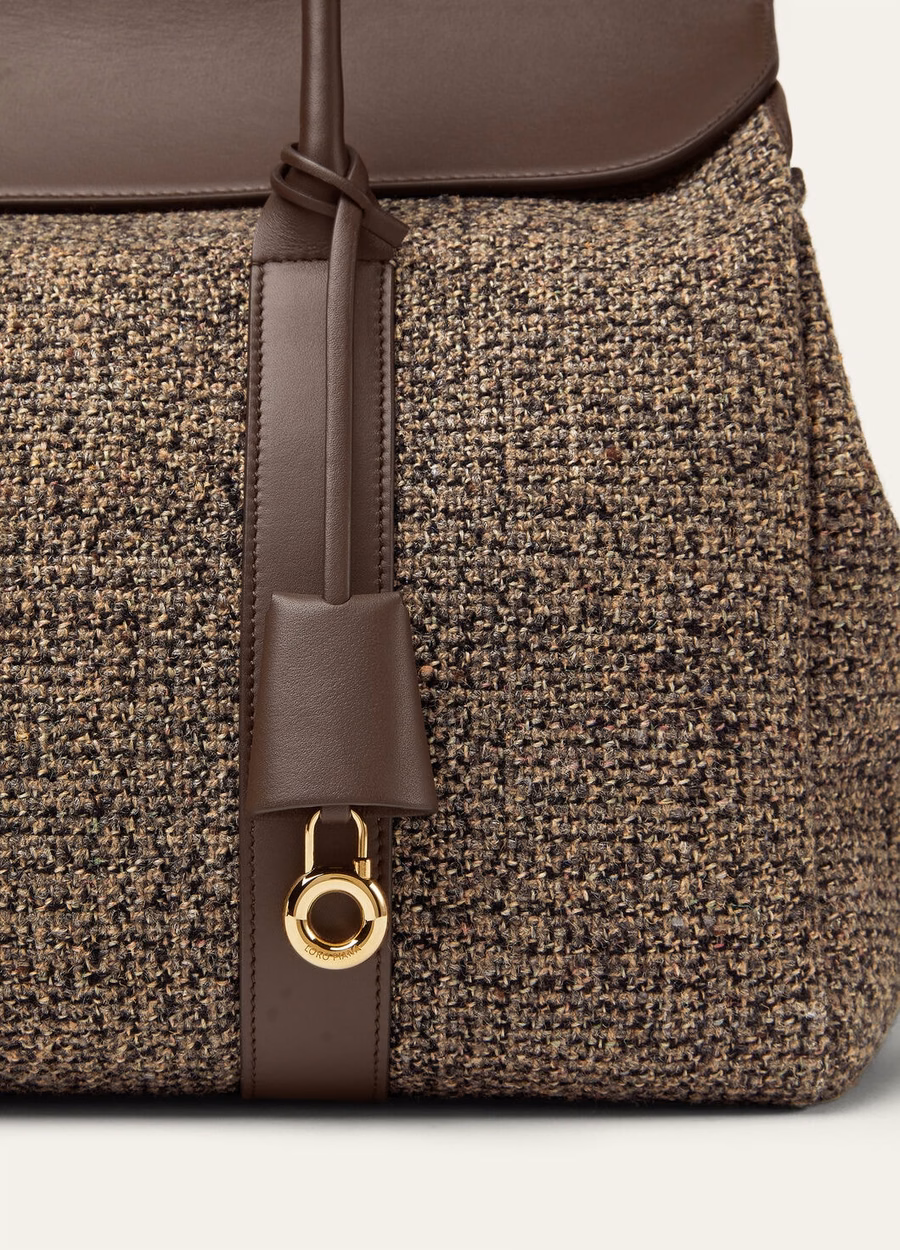 Loom Bag L37 Silk Wool Cashmere Warm Brown/Dark Chocolate/Liquorice/Sun Gold