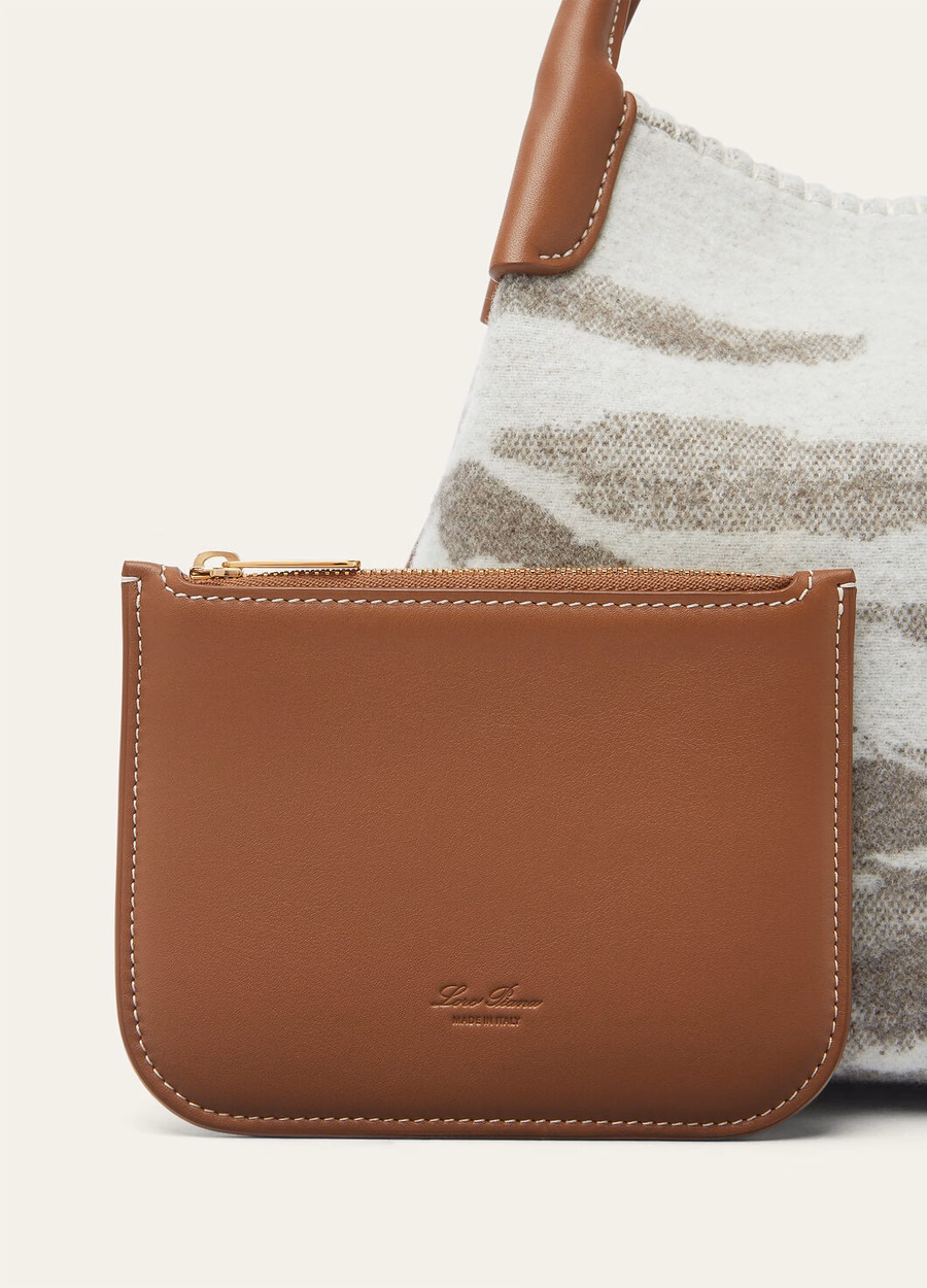 Small Bale Bag Cashmere Virgin Wool Misty Grey/Winter Pebble/Turquoise/Sun Gold
