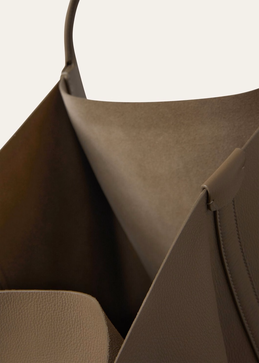Bale Extra Large Calfskin Hobo Bag Warm Mastic/Onyx