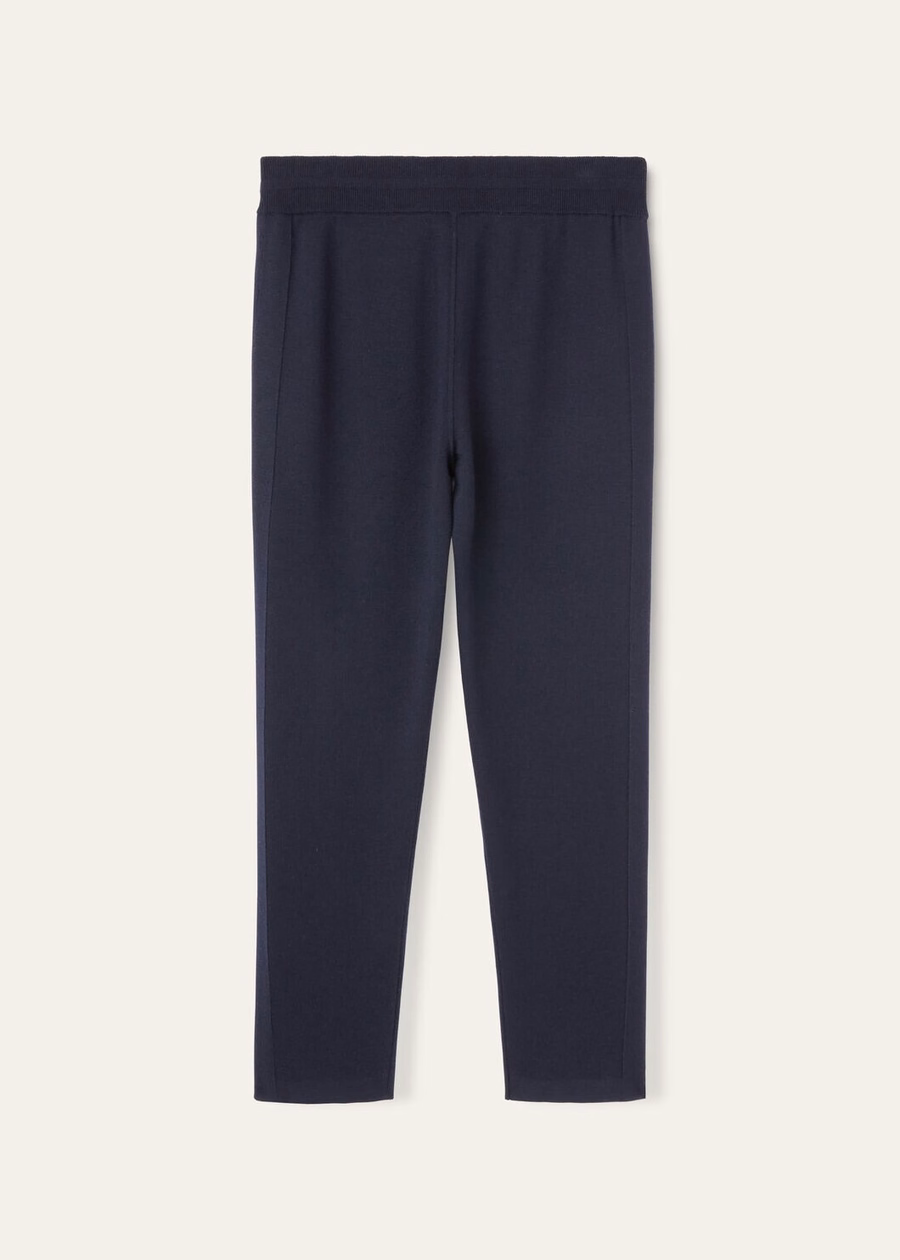 Balfour Pants Silk Cashmere Virgin Wool Navy Blue