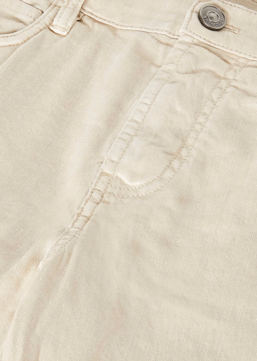 Quarona Five-Pocket Cotton Trousers In Dusty Rain