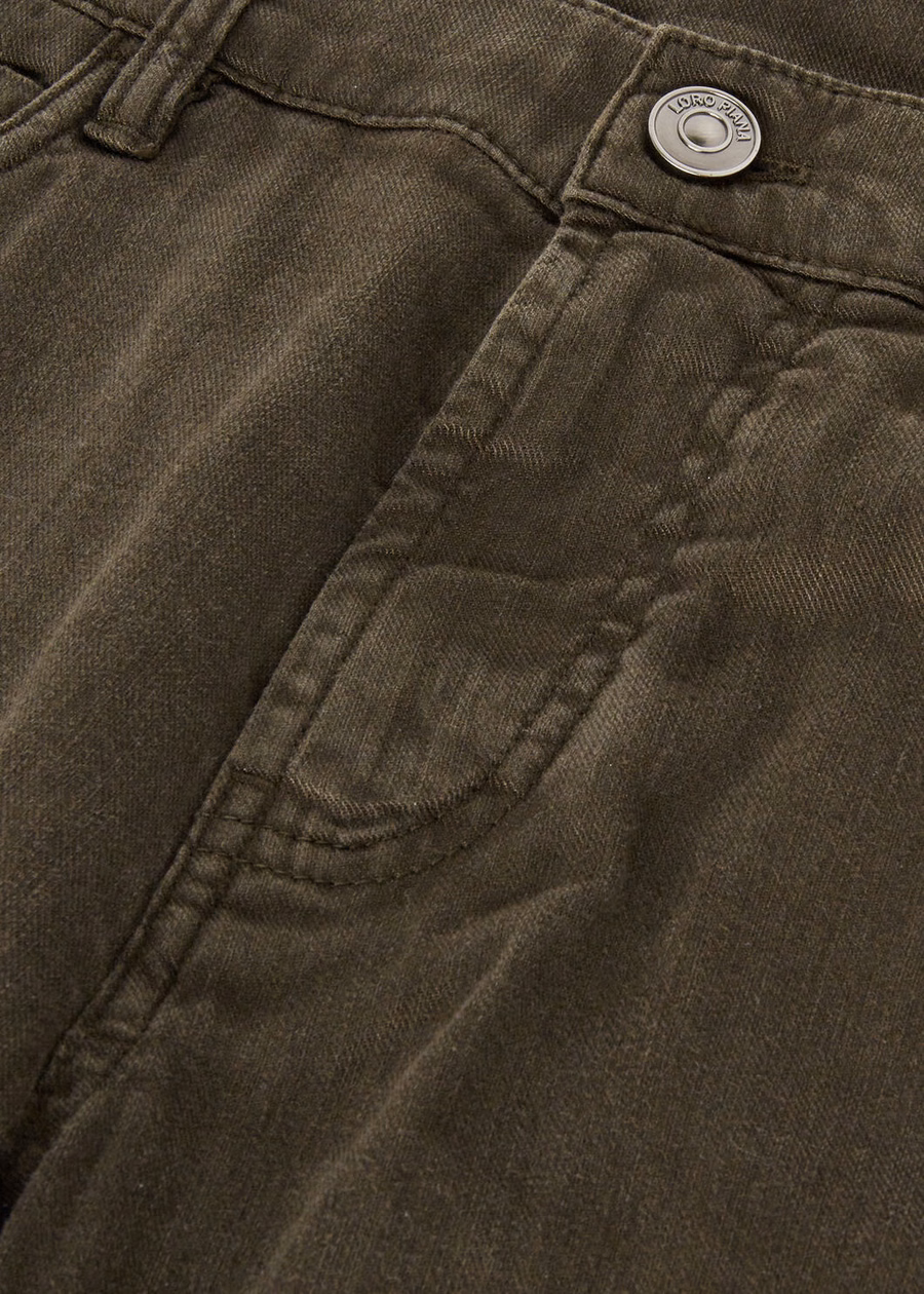 Quarona Five-Pocket Pants Cotton In Chlorophyll