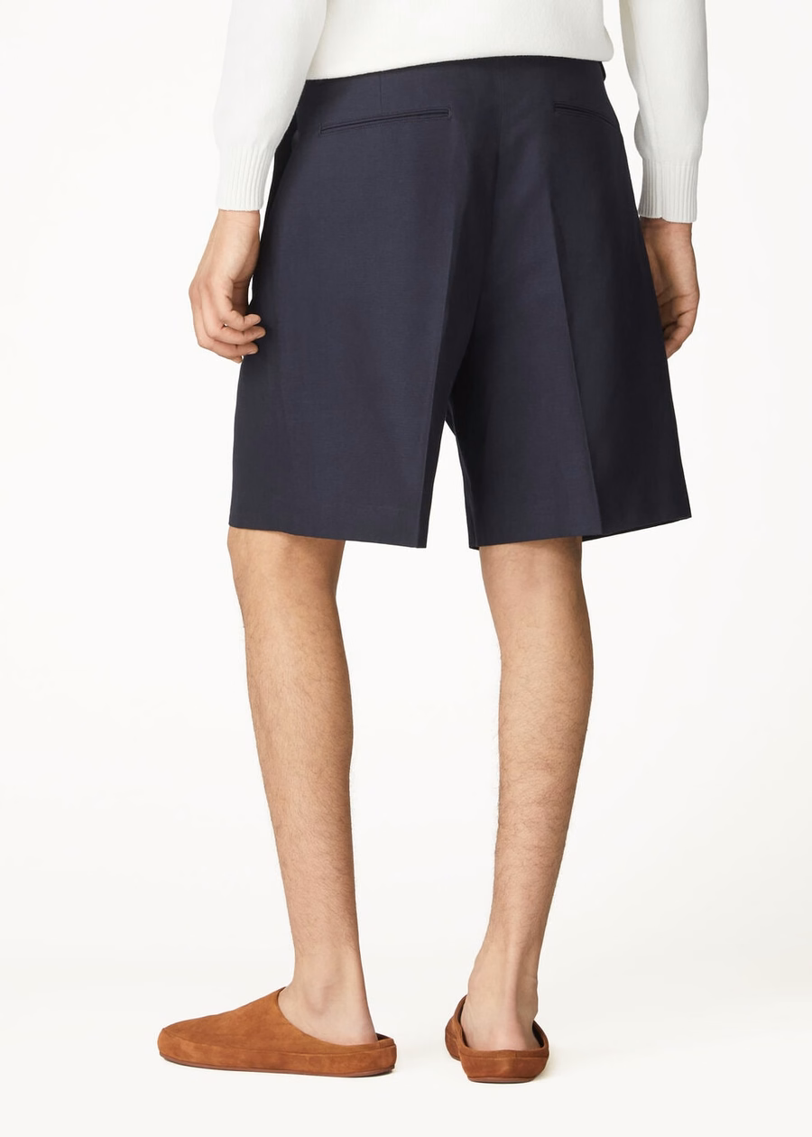 Joetsu Cotton Shorts Navy Blue