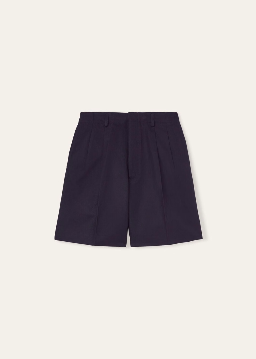 Joetsu Cotton Shorts Navy Blue