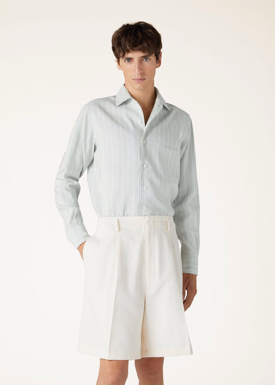 Joetsu Cotton Shorts In Arctic Wolf