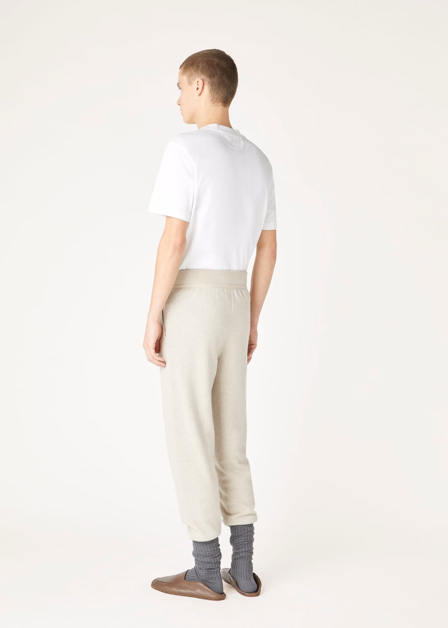 Duo Pants Natural Cashmere Suitcase/Grey Melange