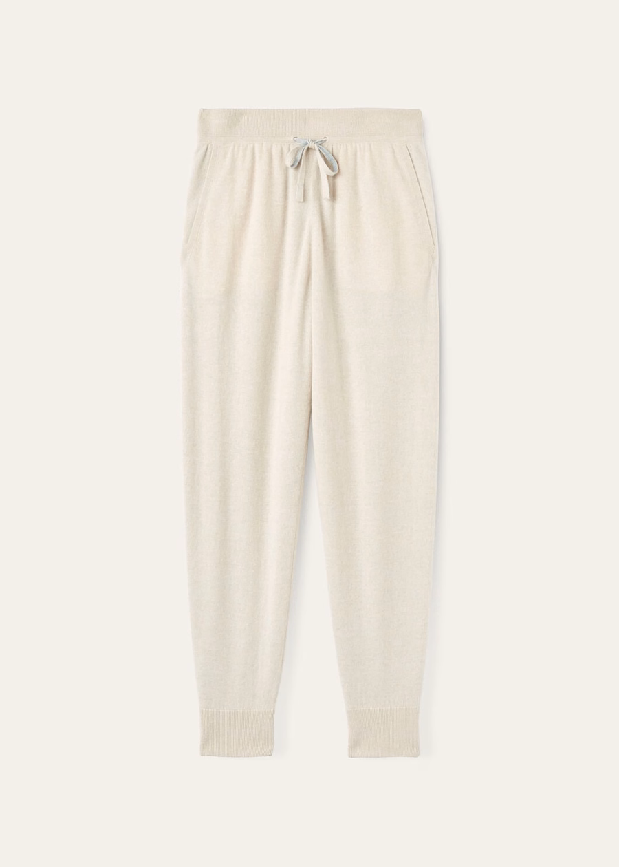 Duo Pants Natural Cashmere Suitcase/Grey Melange