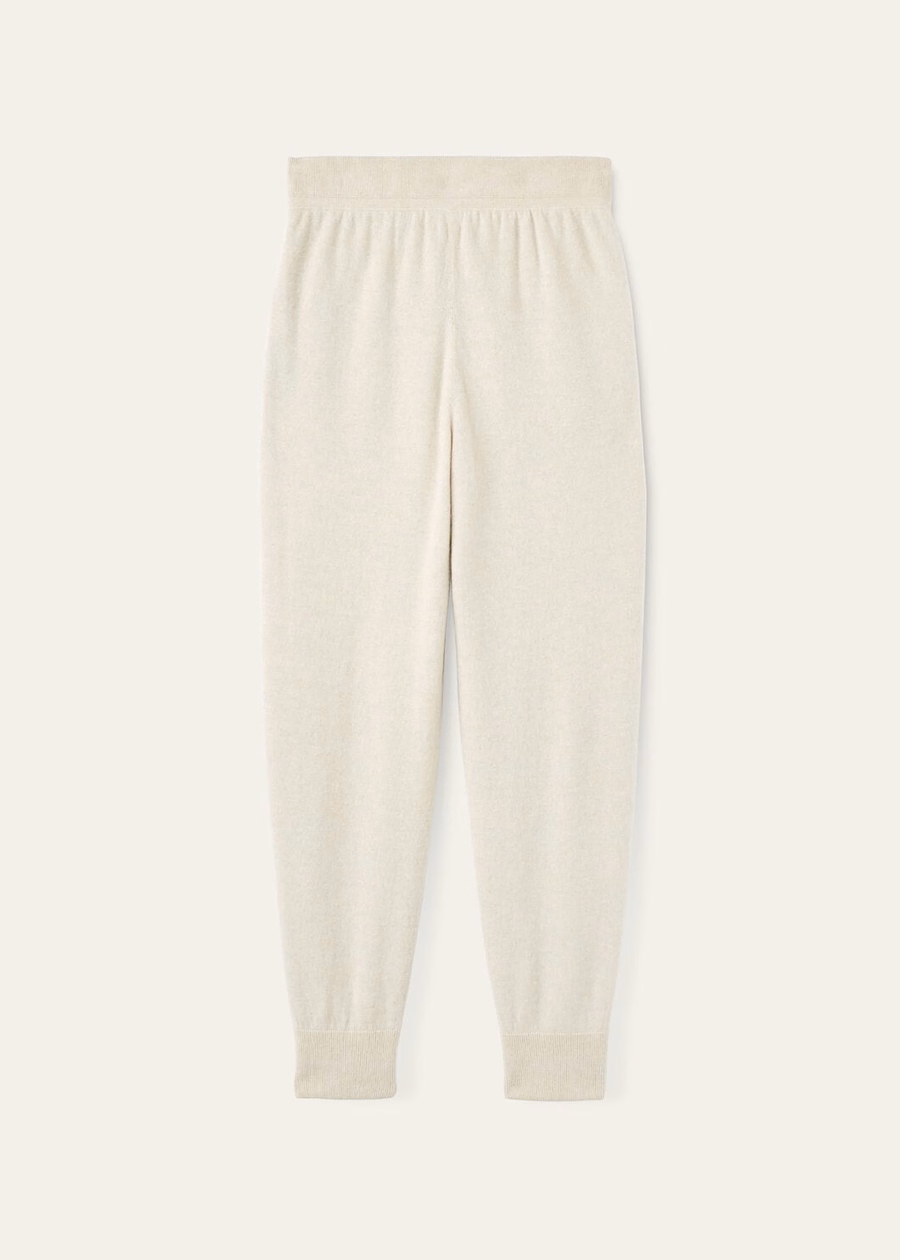 Duo Pants Natural Cashmere Suitcase/Grey Melange