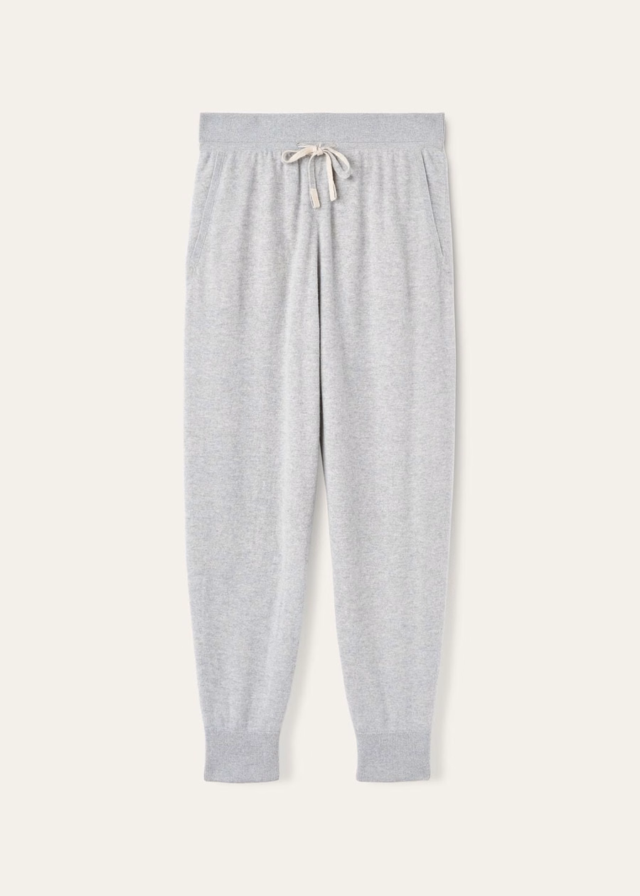 Duo Pants Natural Cashmere Suitcase/Grey Melange