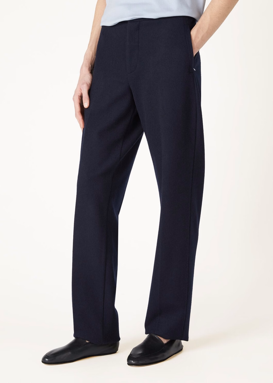 Cashmere Virgin Wool Breeches Light Blue Navy Blue