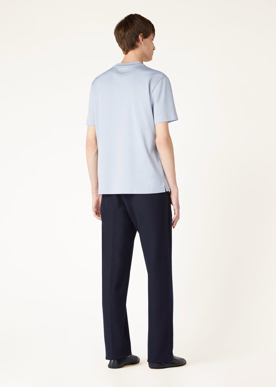 Cashmere Virgin Wool Breeches Light Blue Navy Blue