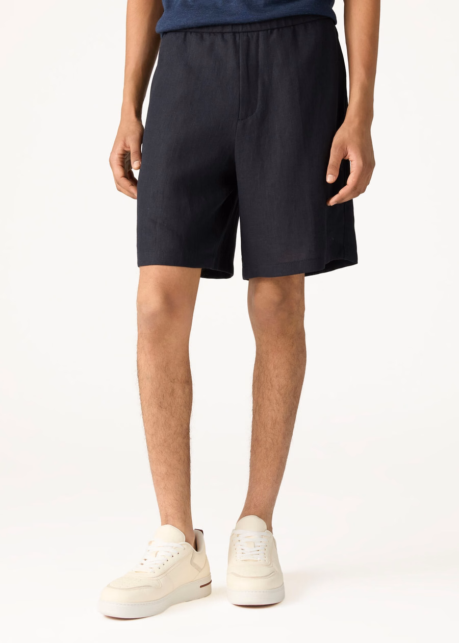 Marlyn Bermuda Shorts Linen Sapphire Night