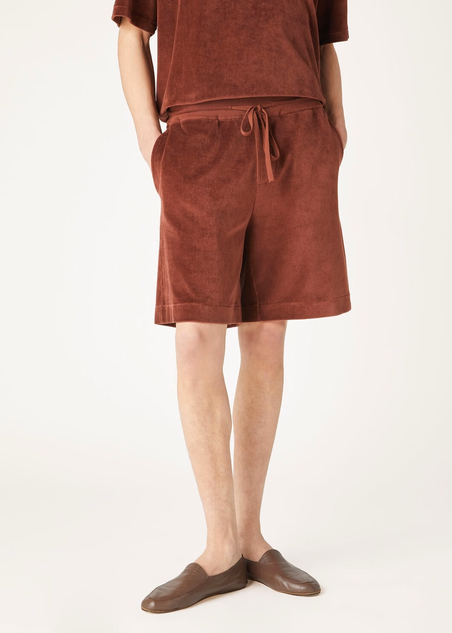 Duggia Bermuda Shorts Cotton Silk Dark Turmeric