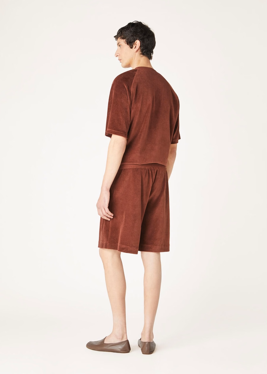 Duggia Bermuda Shorts Cotton Silk Dark Turmeric