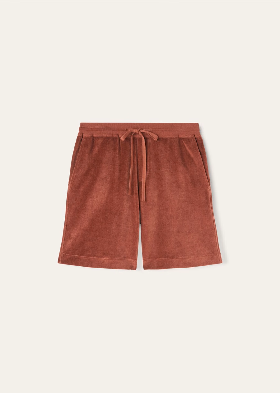 Duggia Bermuda Shorts Cotton Silk Dark Turmeric