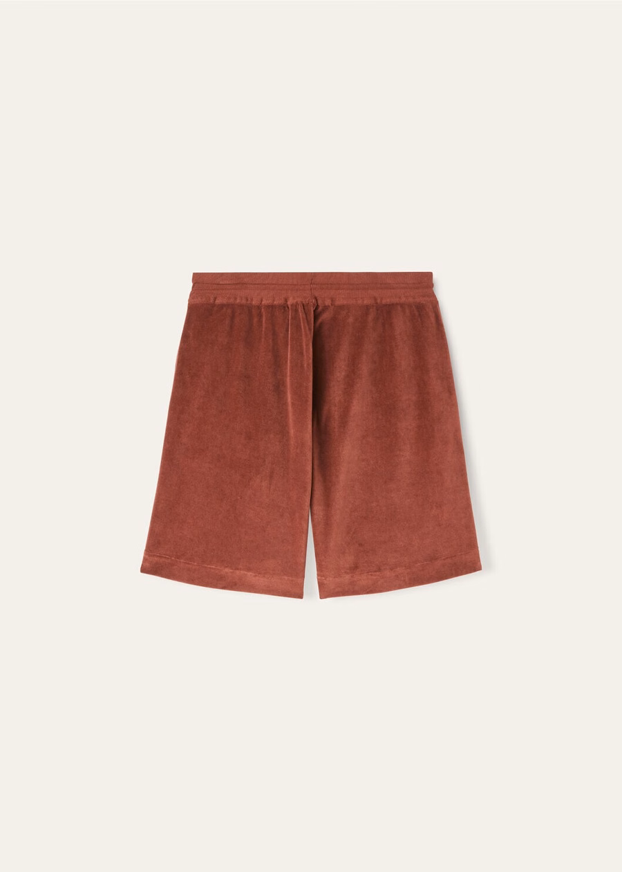 Duggia Bermuda Shorts Cotton Silk Dark Turmeric