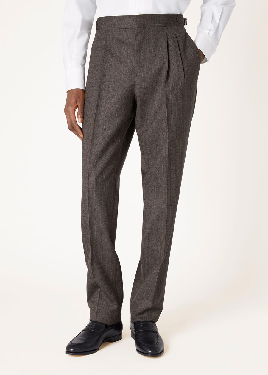 Roof Tres Brown Virgin Wool Tailored Pants