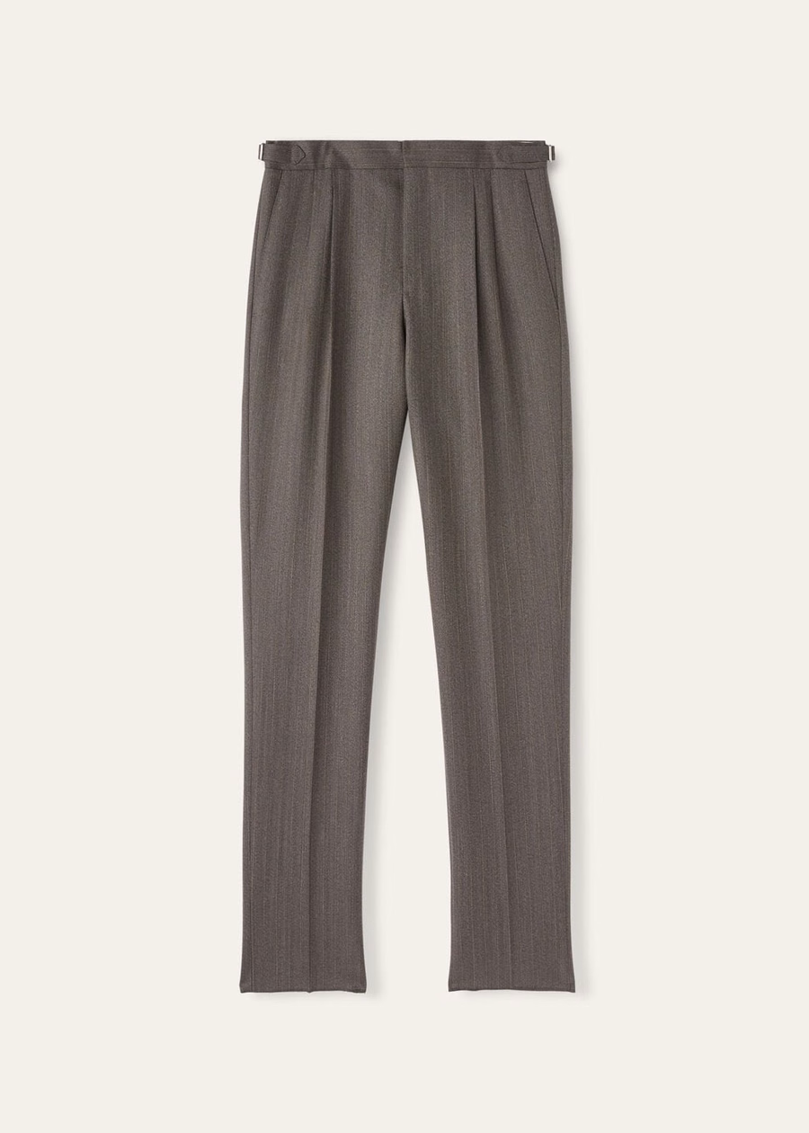 Roof Tres Brown Virgin Wool Tailored Pants