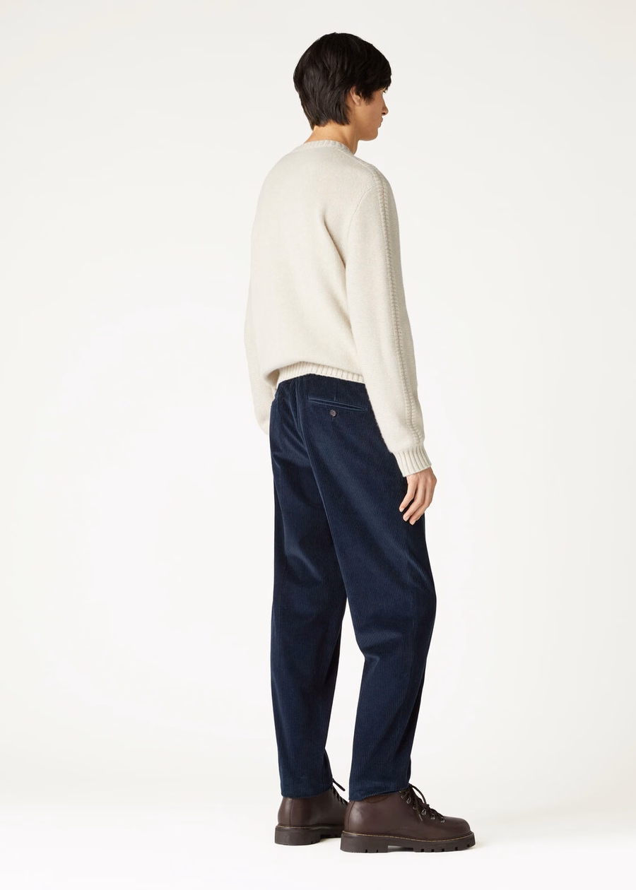 Jarno Cotton Pants Navy Blue