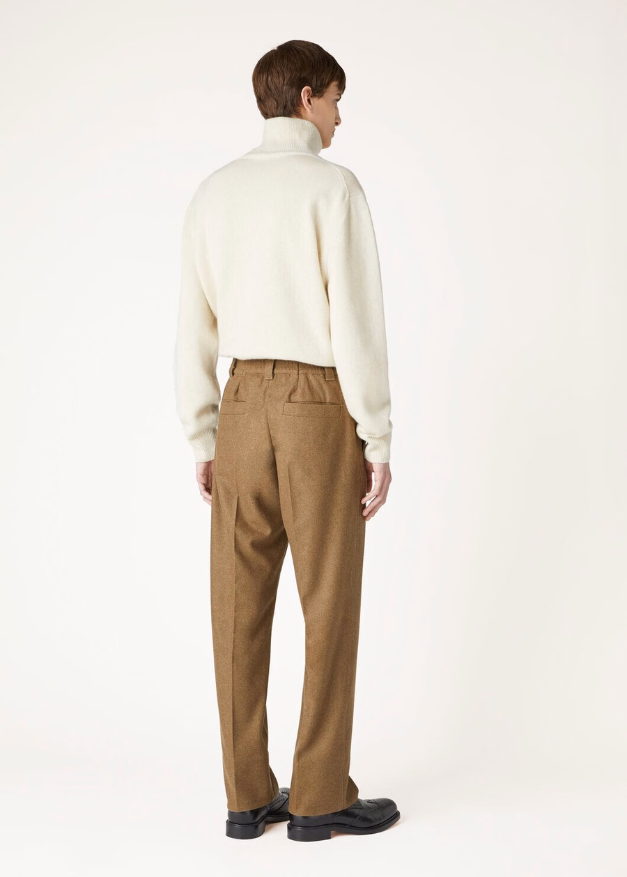 Reinga Cashmere Pants Virgin Wool Scottish Tundra Melange