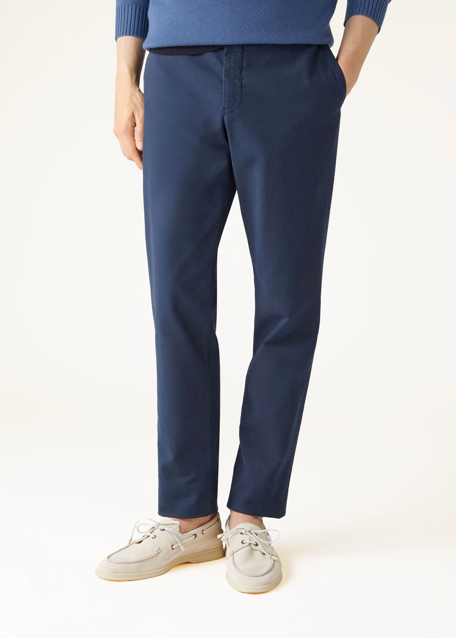 Carlo Cotton Pants Light Baby Blue