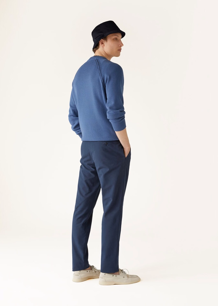 Carlo Cotton Pants Light Baby Blue