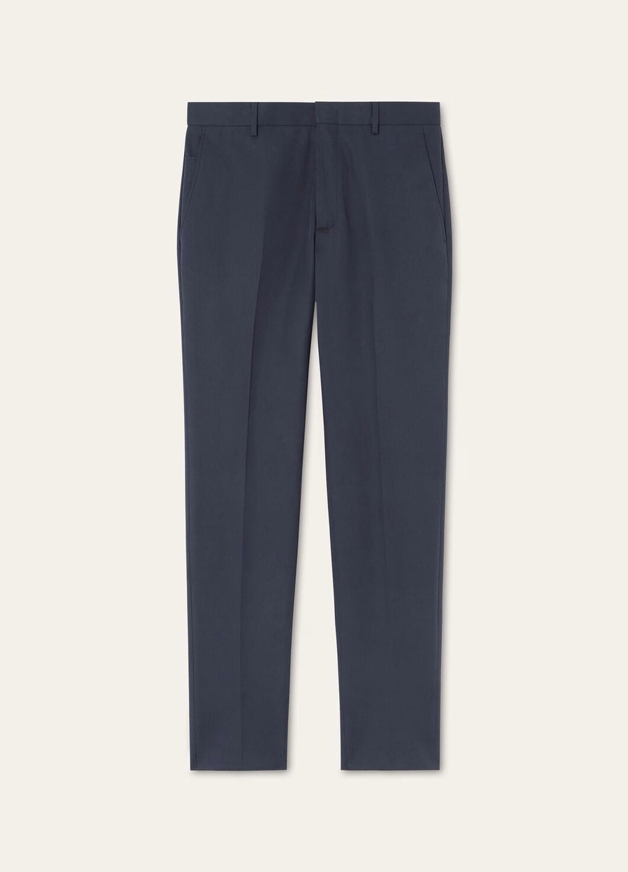 Jarno Cotton Pants Navy Ocean Waves