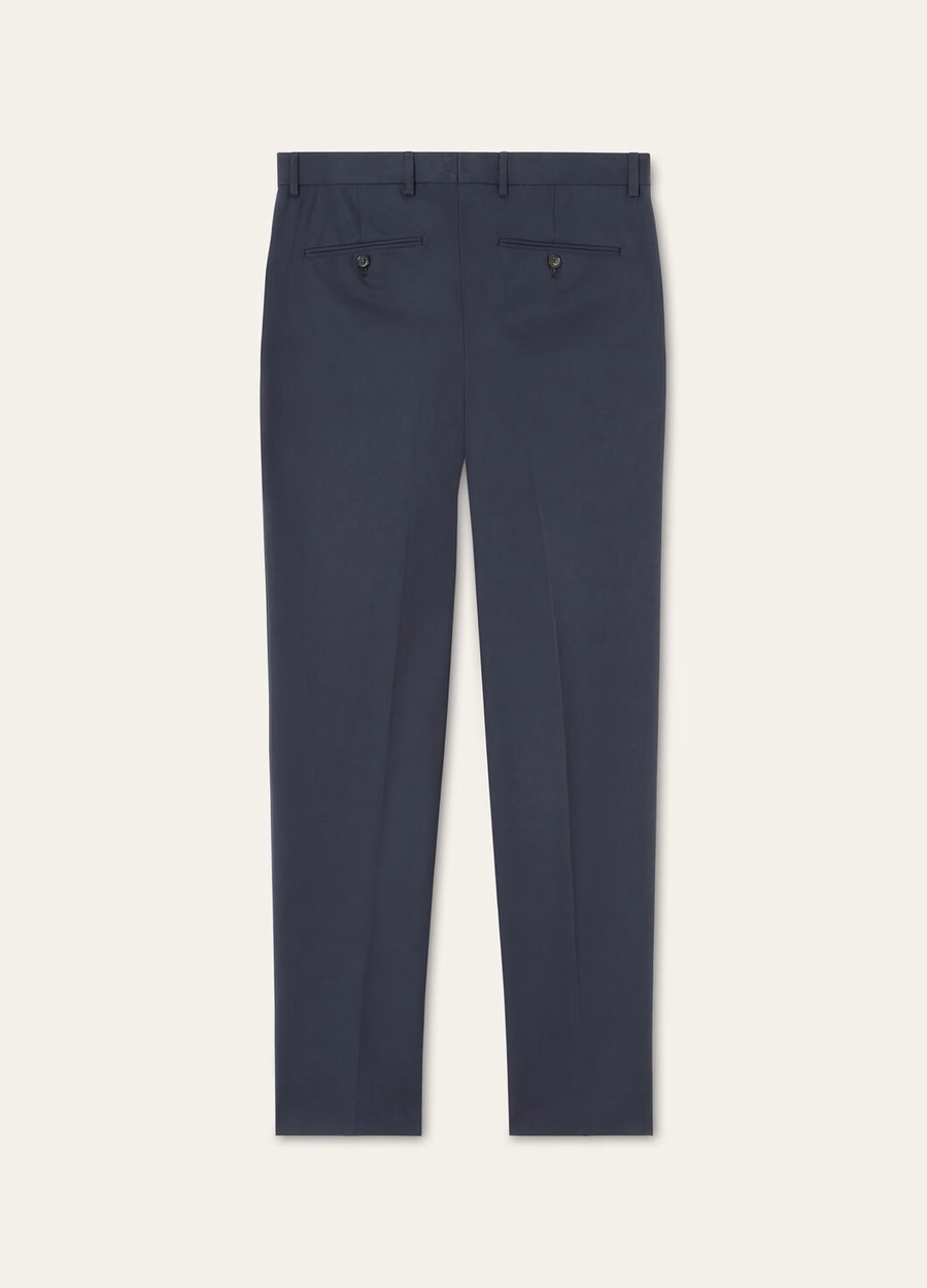 Jarno Cotton Pants Navy Ocean Waves