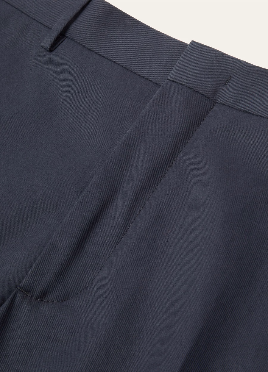 Jarno Cotton Pants Navy Ocean Waves