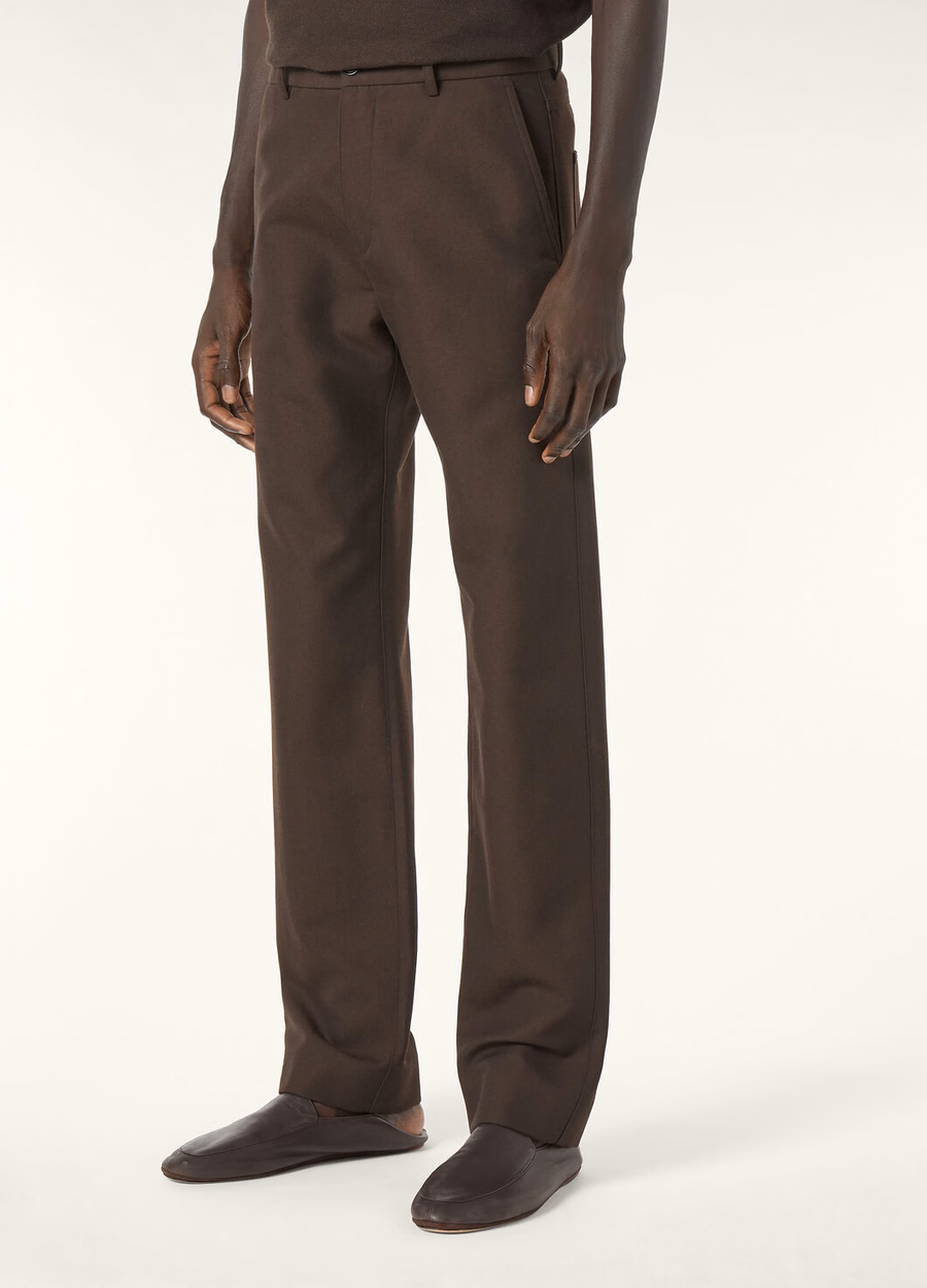 Harper Pants Cotton Virgin Wool Deep Grey