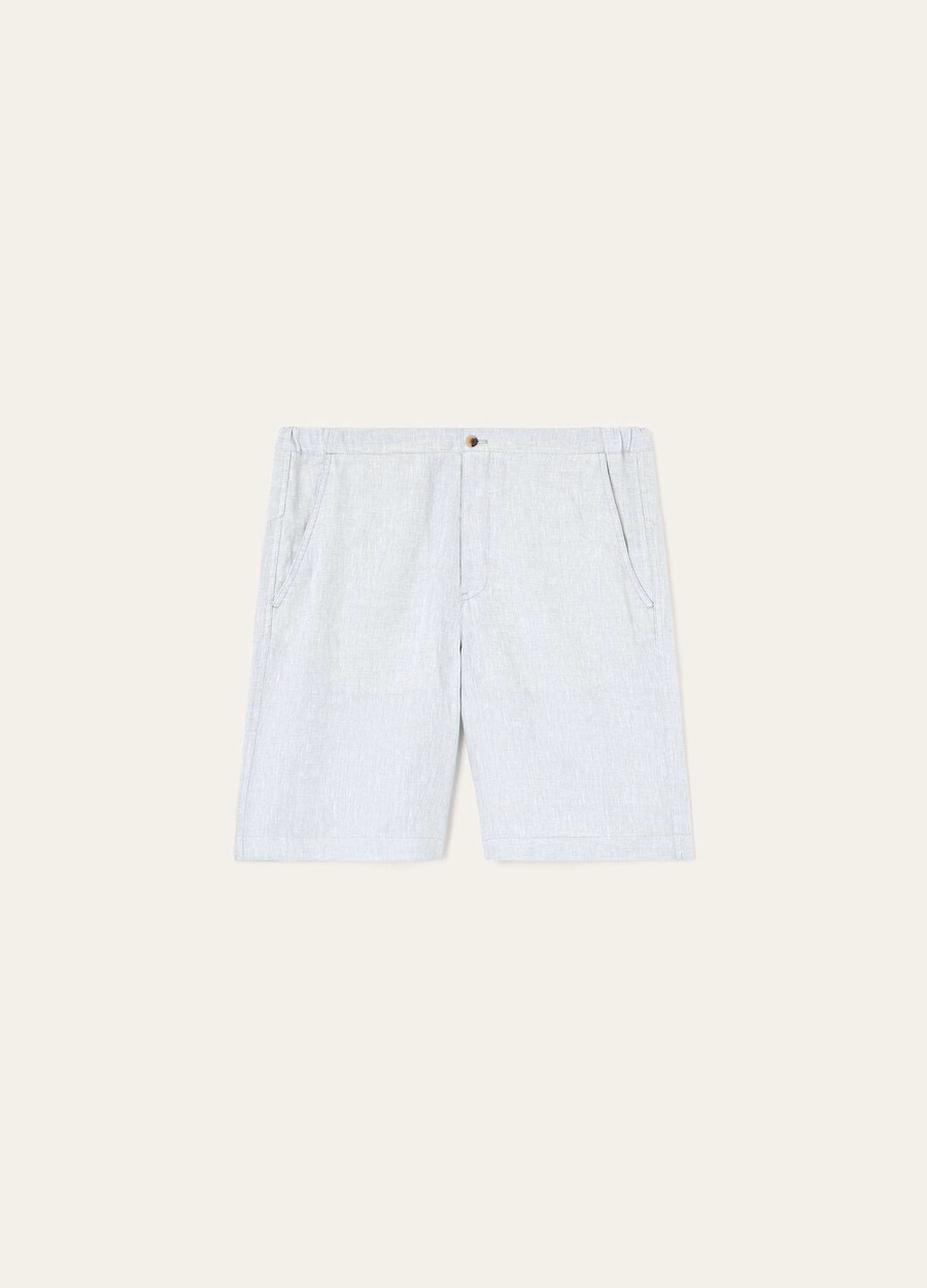 Nolan Bermuda Shorts Linen Lake Water