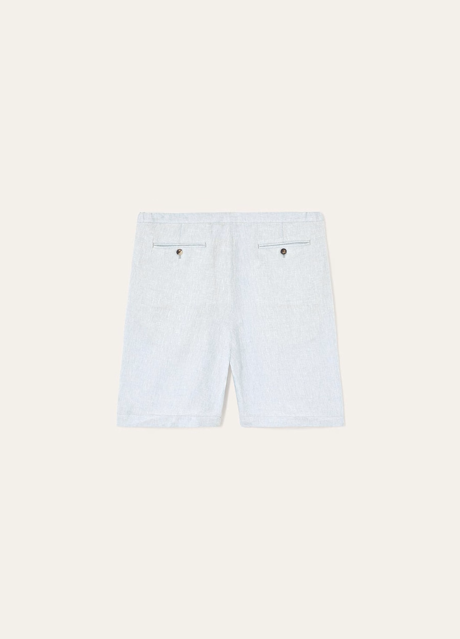 Nolan Bermuda Shorts Linen Lake Water