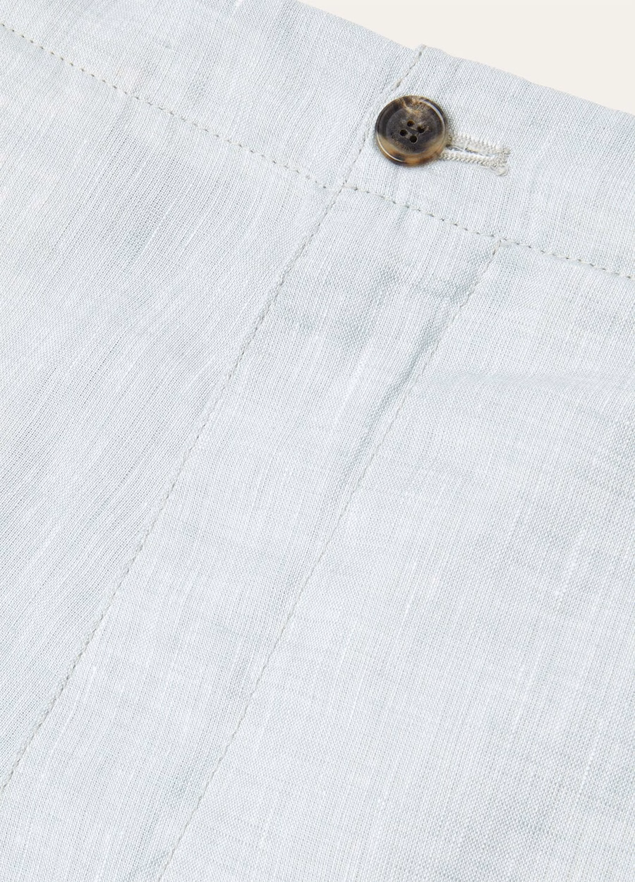 Nolan Bermuda Shorts Linen Lake Water