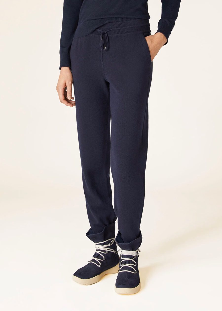Merano Baby Cashmere Pants Navy Blue