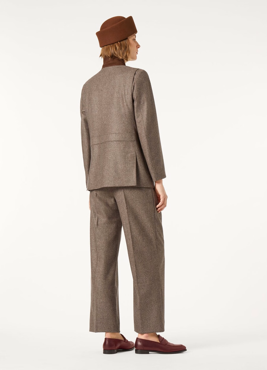 Yurik Cashmere Virgin Wool Pants Dark Granit Melange