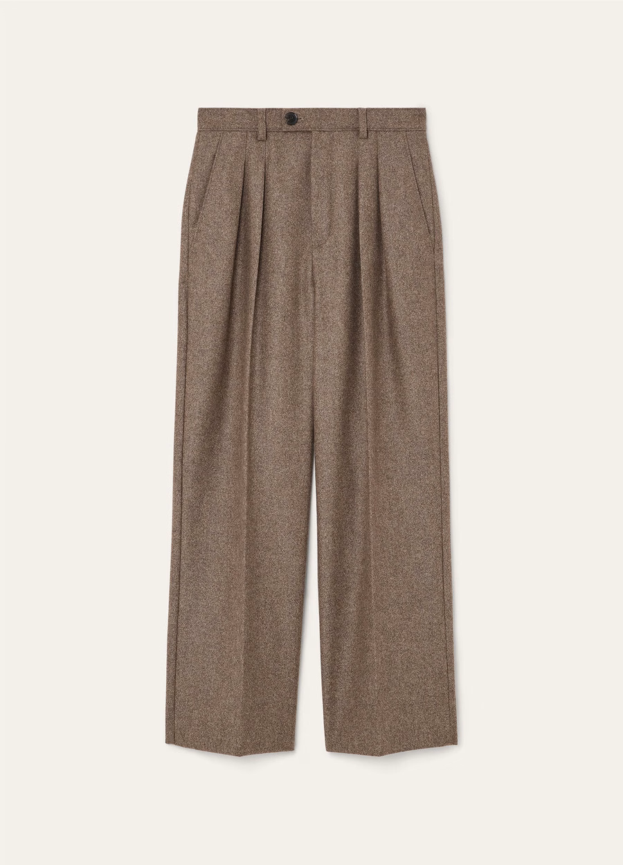 Yurik Cashmere Virgin Wool Pants Dark Granit Melange