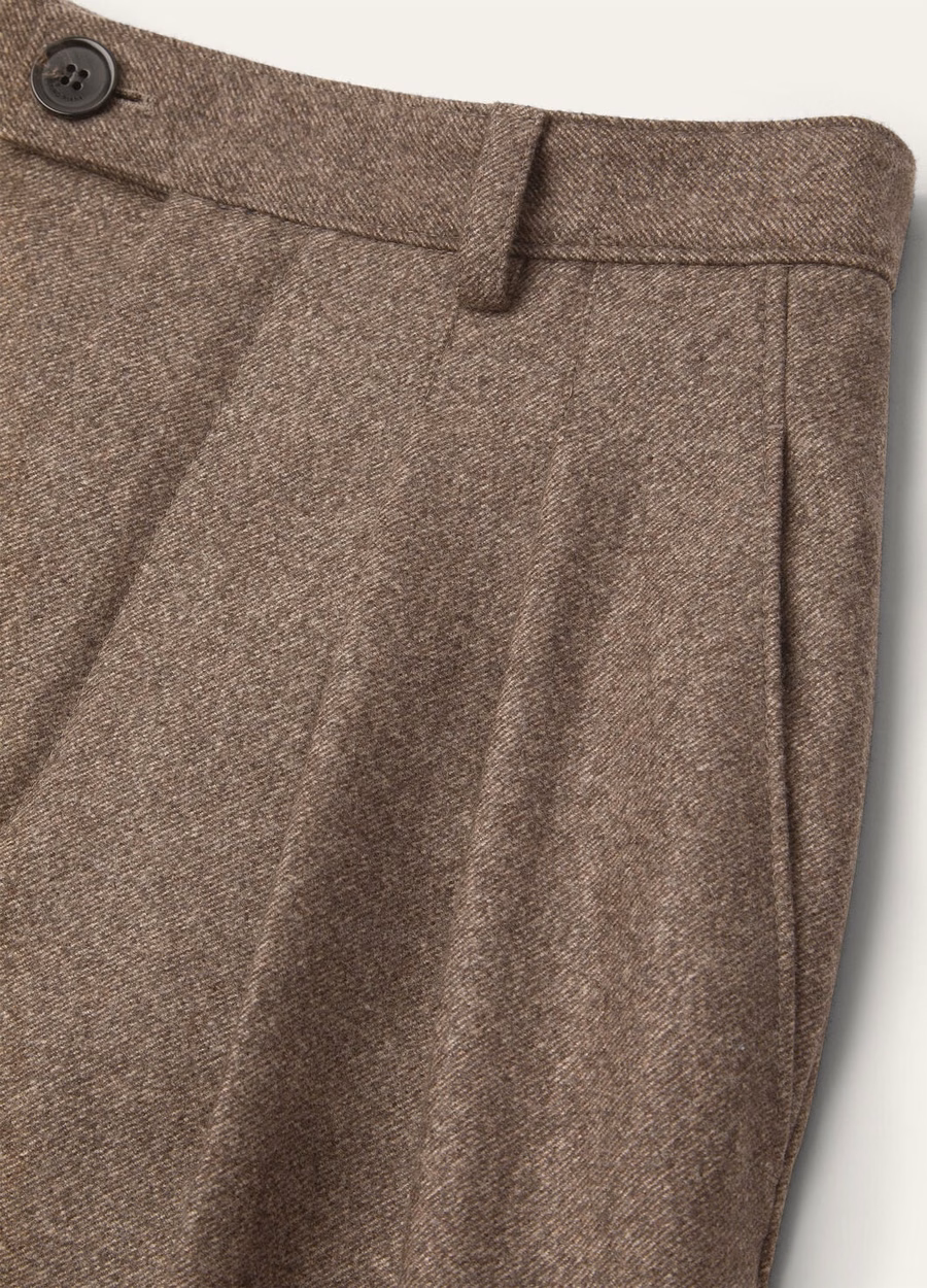 Yurik Cashmere Virgin Wool Pants Dark Granit Melange