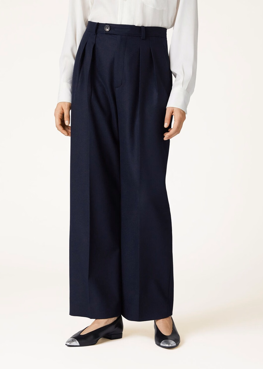 Yurik Pants Cashmere Virgin Wool China Blue