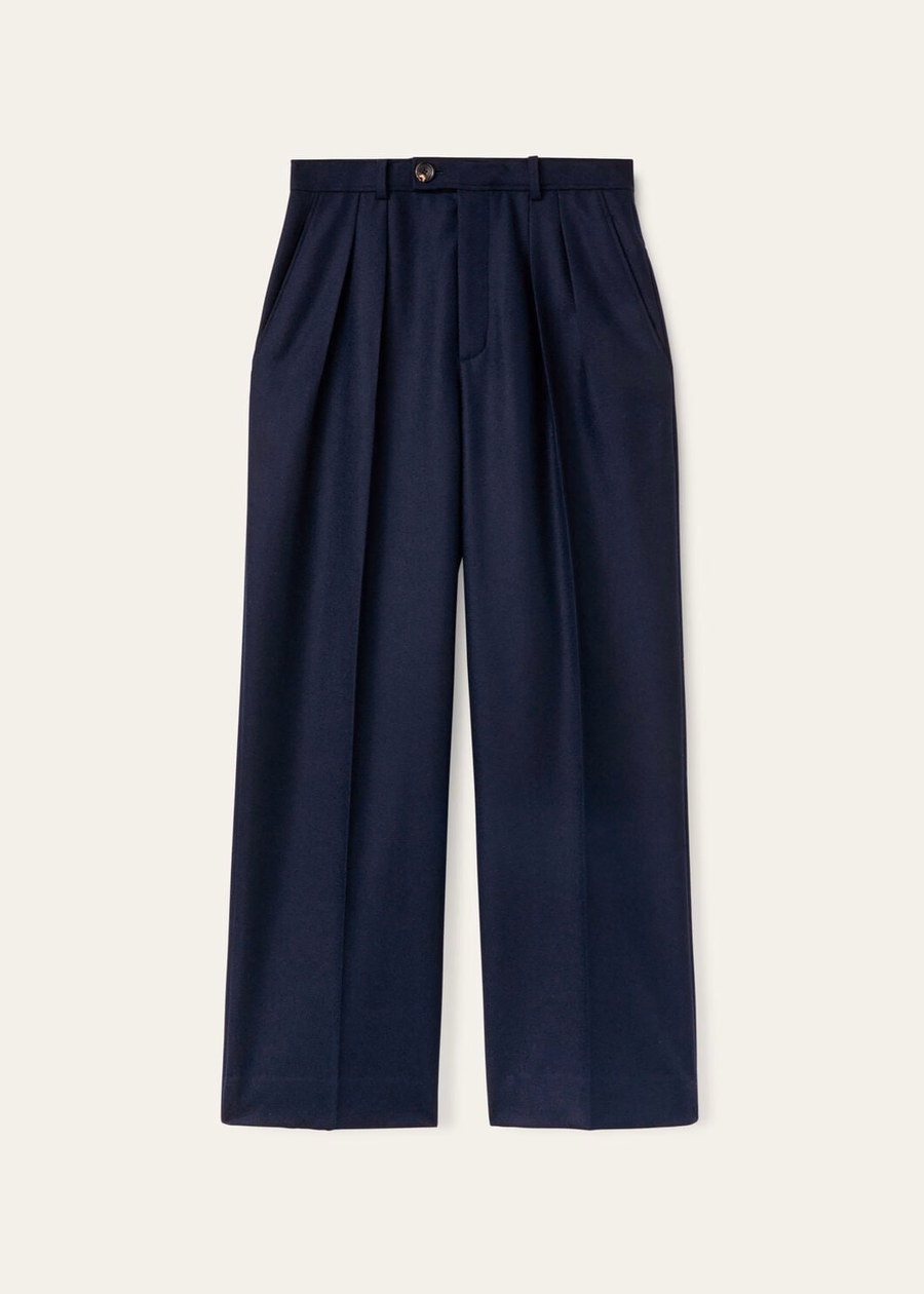 Yurik Pants Cashmere Virgin Wool China Blue