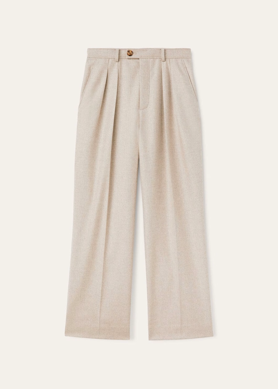 Yurik Cashmere Virgin Wool Natural Felt Pants