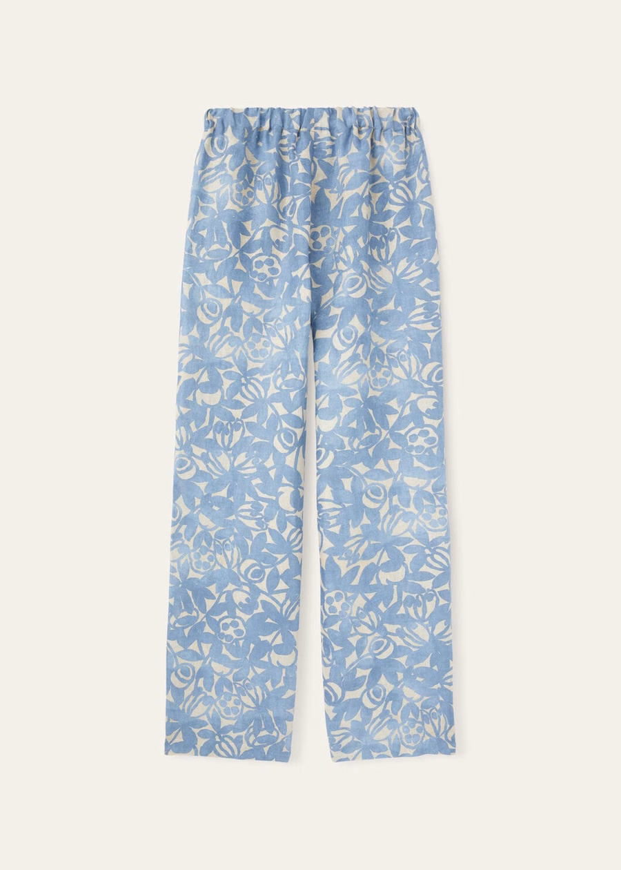 Helios Pants In Beau Blue/Creamed Honey