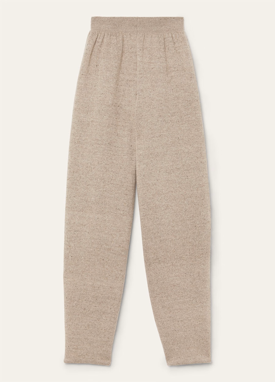 Feriolo Pants In Silk Cashmere Delicate Bark