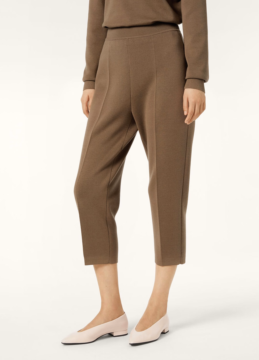 Siena Cotton Silk Pants Smoked Wood