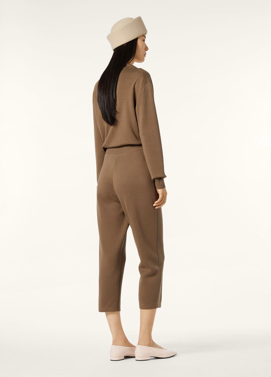 Siena Cotton Silk Pants Smoked Wood
