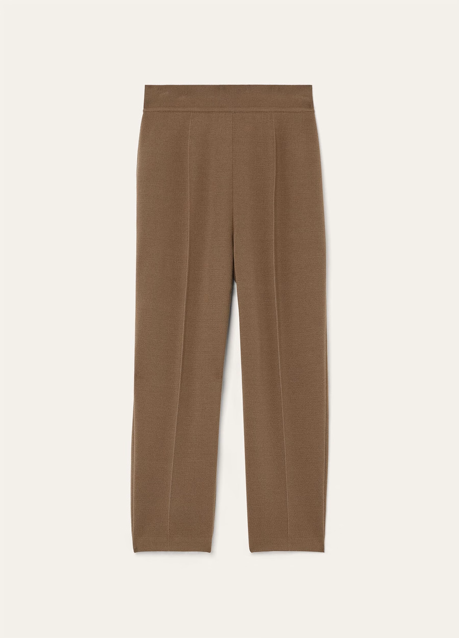 Siena Cotton Silk Pants Smoked Wood