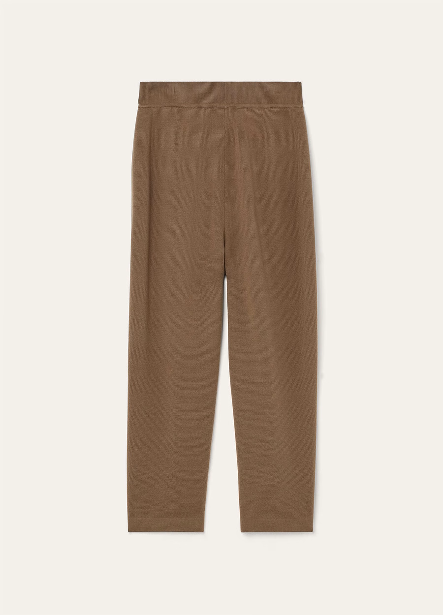 Siena Cotton Silk Pants Smoked Wood