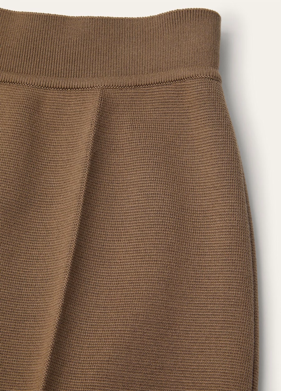 Siena Cotton Silk Pants Smoked Wood