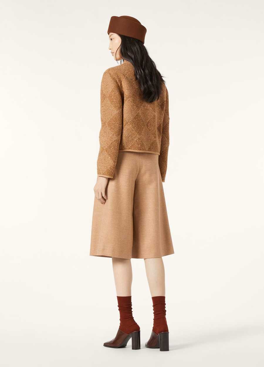 Drake Bermuda Shorts In Sunlit Sand Melange Cashmere Wool