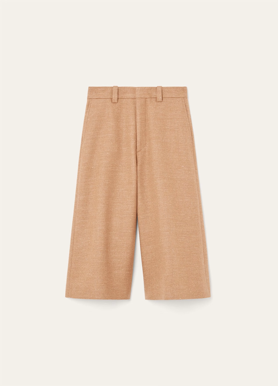 Drake Bermuda Shorts In Sunlit Sand Melange Cashmere Wool